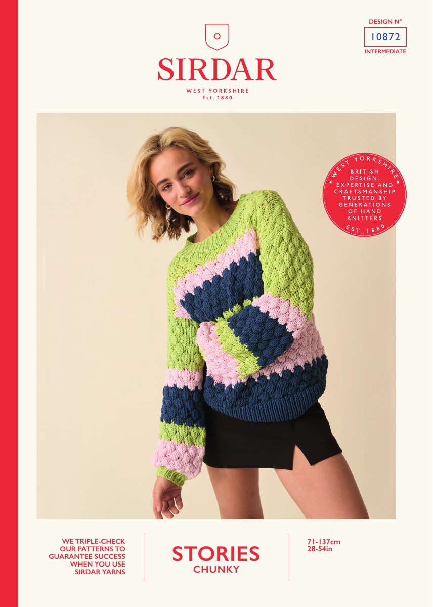 Sirdar 10872 Sweater in Stories Chunky pattern cover