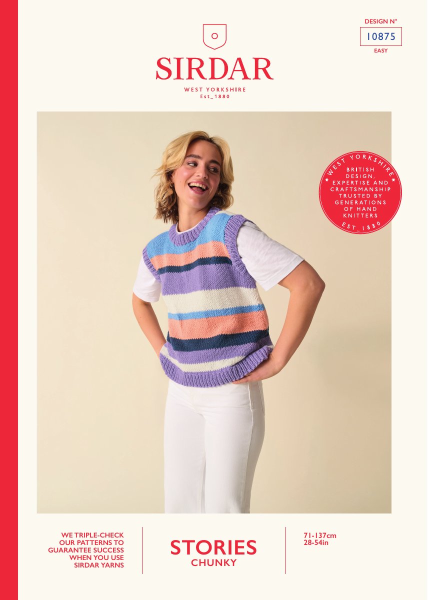 Sirdar 10875 Top in Stories Chunky pattern cover