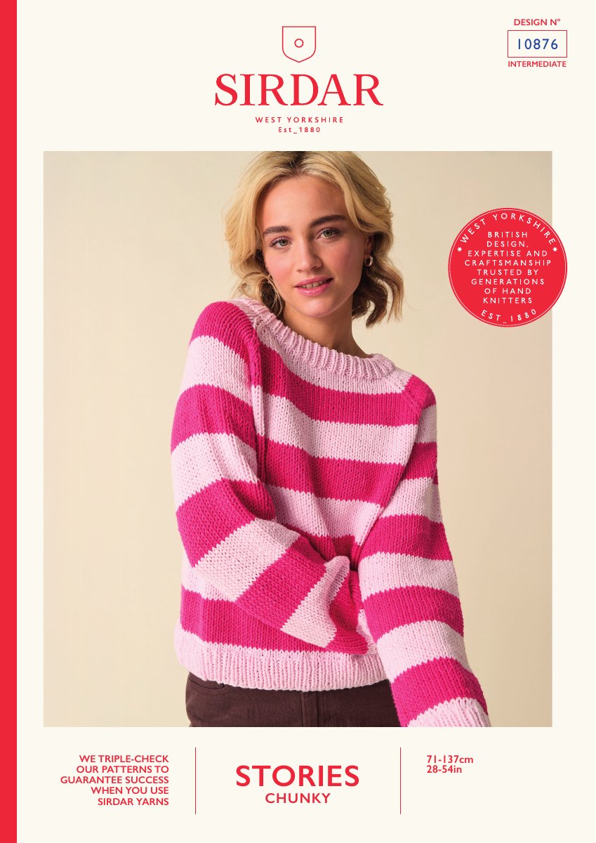 Sirdar 10876 Sweater in Stories Chunky pattern cover