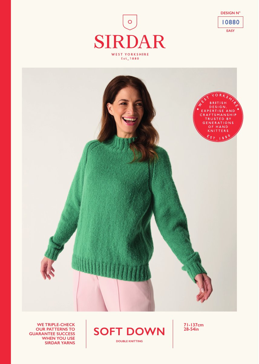 Sirdar 10880 Top in Soft Down DK pattern cover