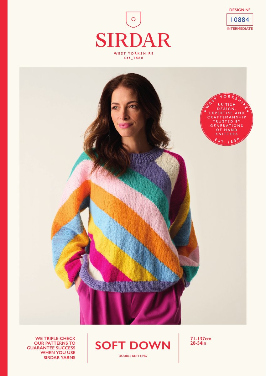 Sirdar 10884 Top in Soft Down DK pattern cover
