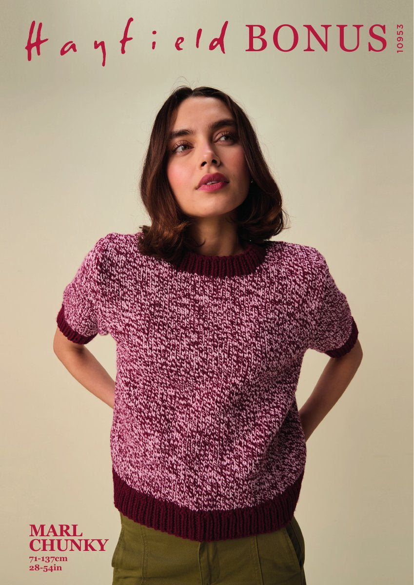 Hayfield 10953 Sweater in Bonus Chunky pattern cover