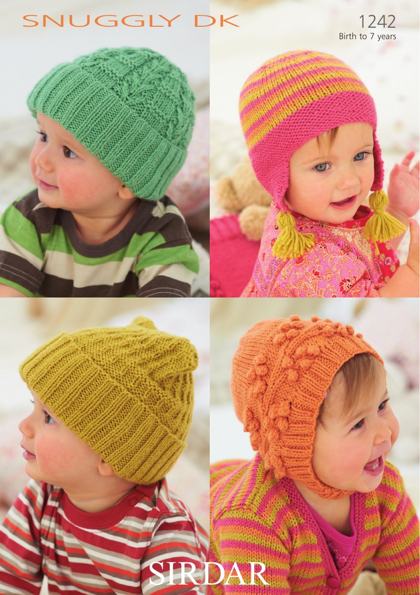 Sirdar 1242 Baby's & Child's Hats in Snuggly DK pattern cover