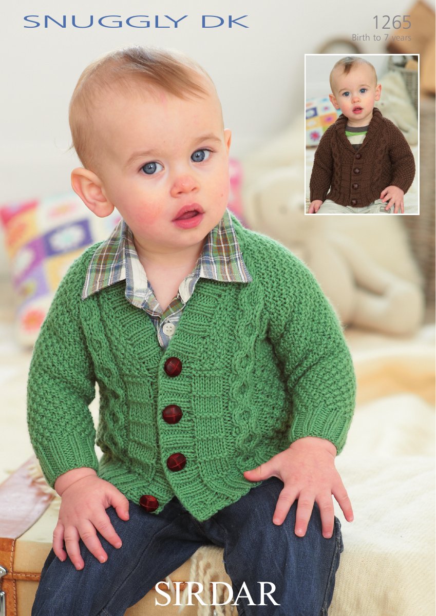 Sirdar 1265 Boy's Cardigans in Snuggly DK pattern cover