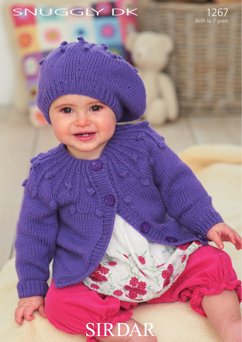 Sirdar 1267 Cardigan and Beret in Snuggly DK pattern cover