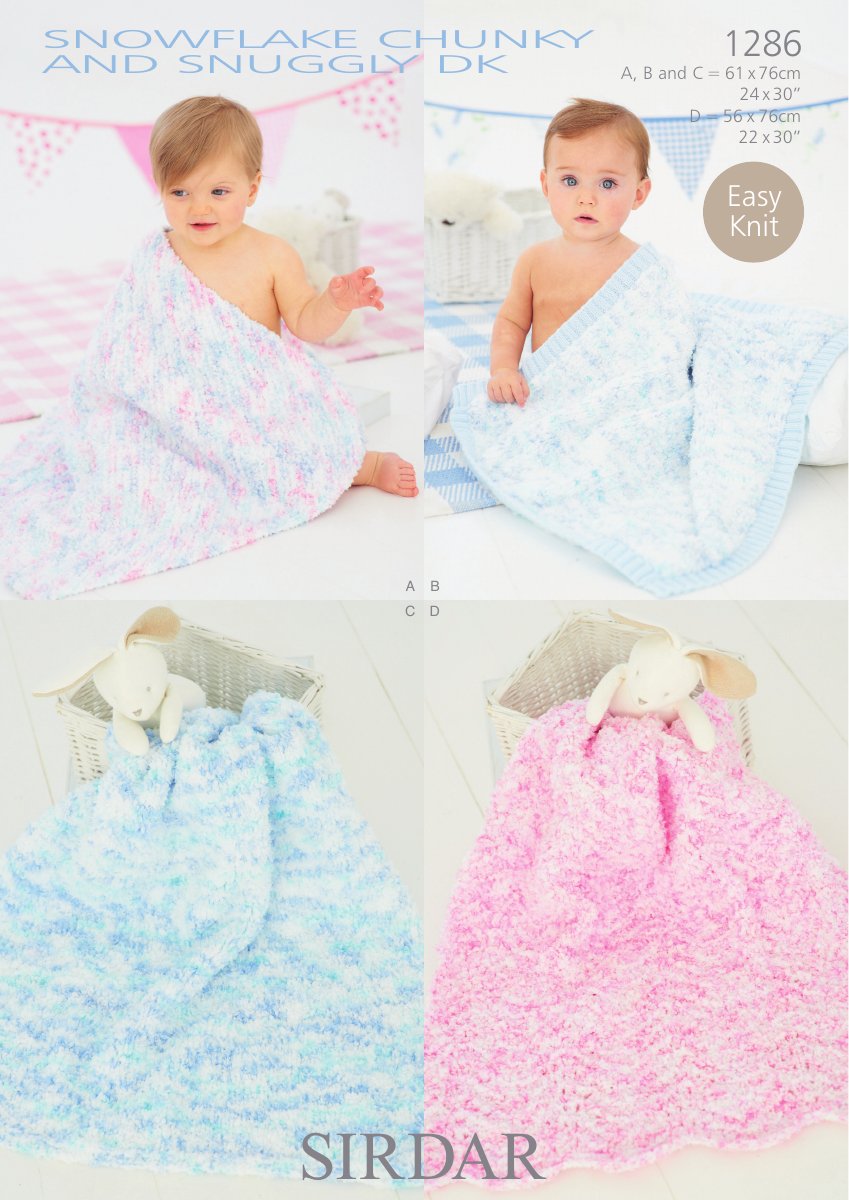 Sirdar 1286 Blanket in Snuggly Snowflake Chunky pattern cover