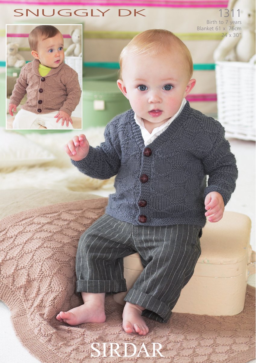 Sirdar 1311 Cardigans and Blanket in Snuggly DK pattern cover