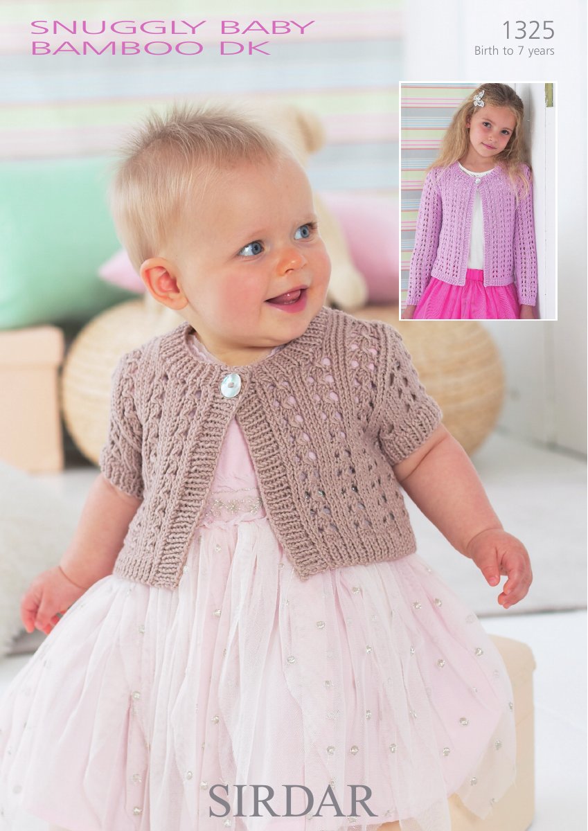 Sirdar 1325 Cardigans in Snuggly Baby Bamboo DK pattern cover