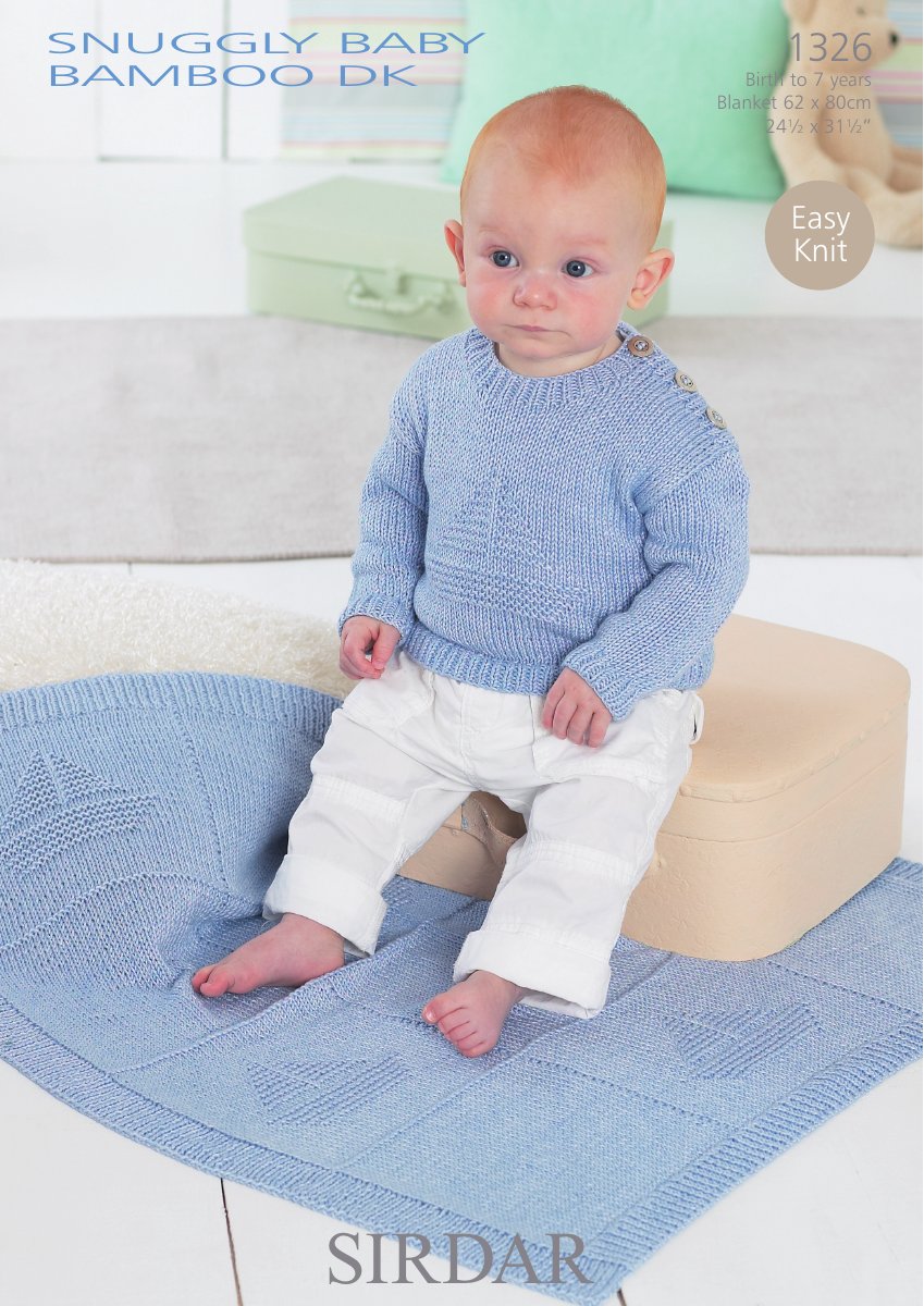 Sirdar 1326 Sweater and Blanket in Snuggly Baby Bamboo DK pattern cover