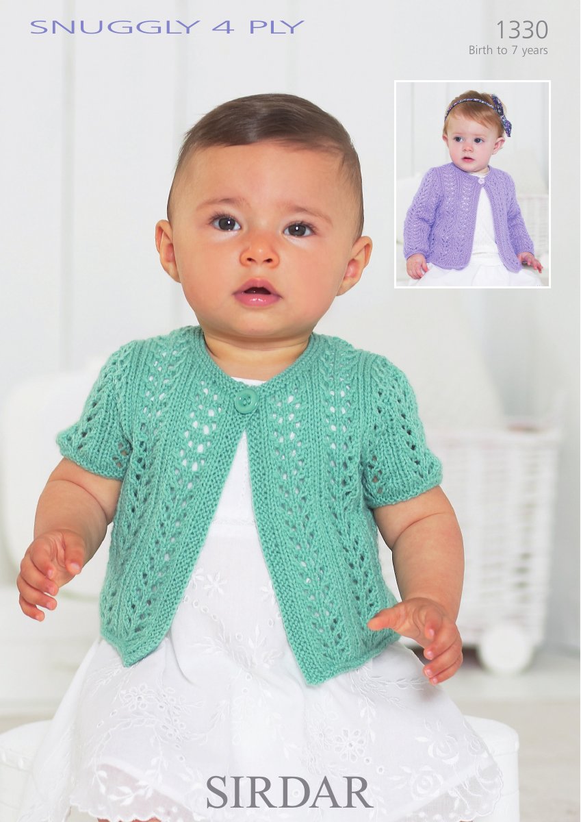 Sirdar 1330 Cardigans in Snuggly 4 Ply pattern cover