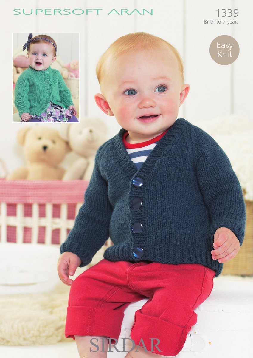 Sirdar 1339 Cardigans in Supersoft Aran pattern cover
