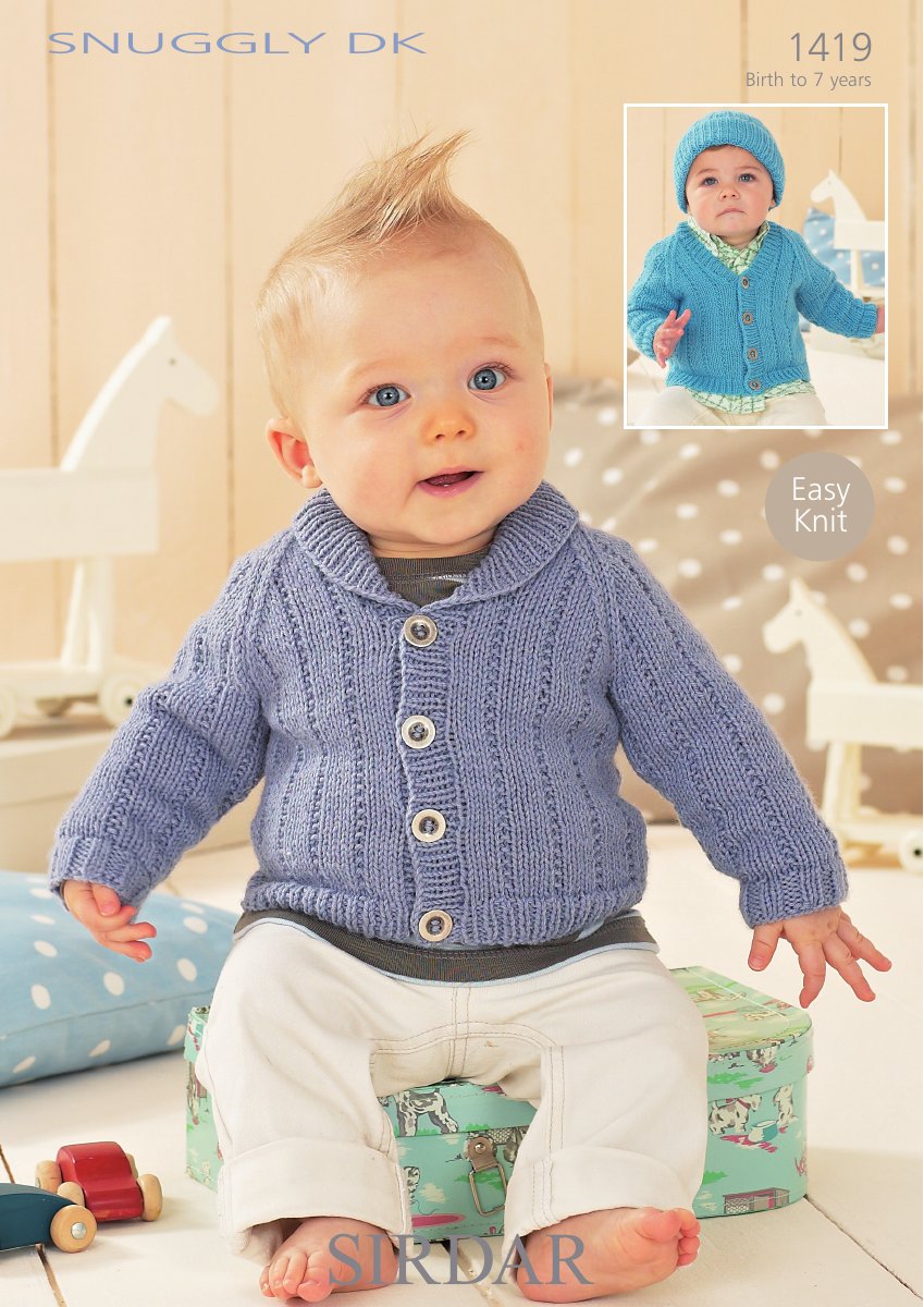 Sirdar 1419 Baby's & Child's Cardigan in Snuggly DK pattern cover