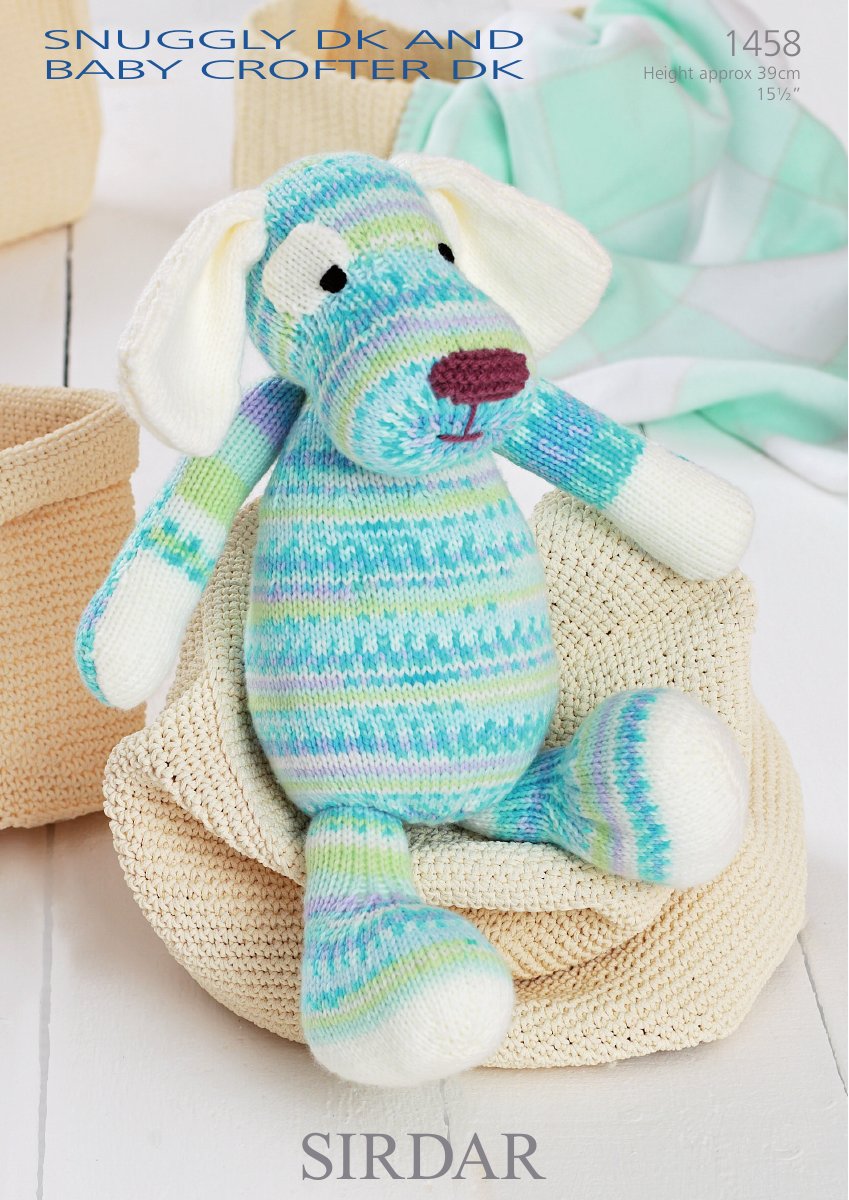 Sirdar 1458 Dog in Snuggly Baby Crofter DK pattern cover
