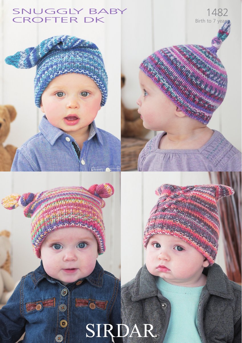Sirdar 1482 Baby's & Child's Hat in Snuggly Baby Crofter DK pattern cover