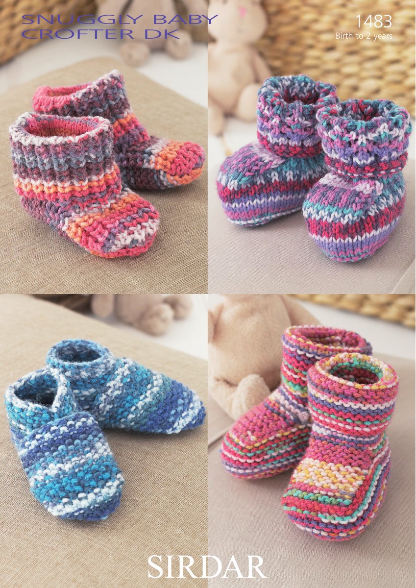 Sirdar 1483 Bootees, Shoes & Boots in Snuggly Baby Crofter DK pattern cover