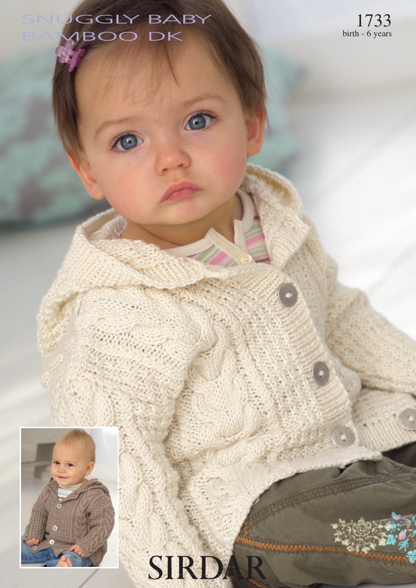 Sirdar 1733 Coat in Snuggly Baby Bamboo DK pattern cover