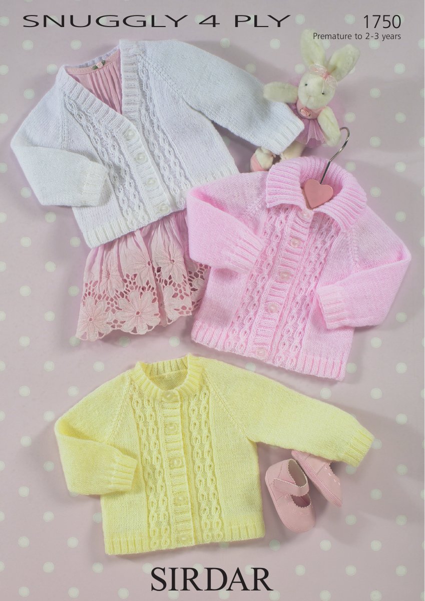 Sirdar 1750 Baby's & Child's Cardigan in Snuggly 4 Ply pattern cover