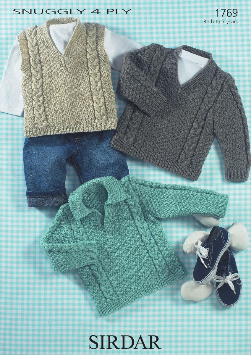 Sirdar 1769 Baby's & Child's Slipover in Snuggly 4 Ply pattern cover