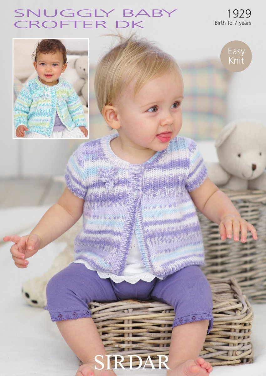 Sirdar 1929 Cardigans in Snuggly Baby Crofter DK pattern cover