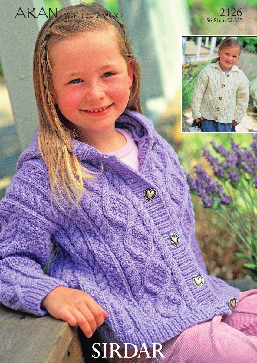 Hayfield 2126 Pattern in Bonus with Wool Aran pattern cover