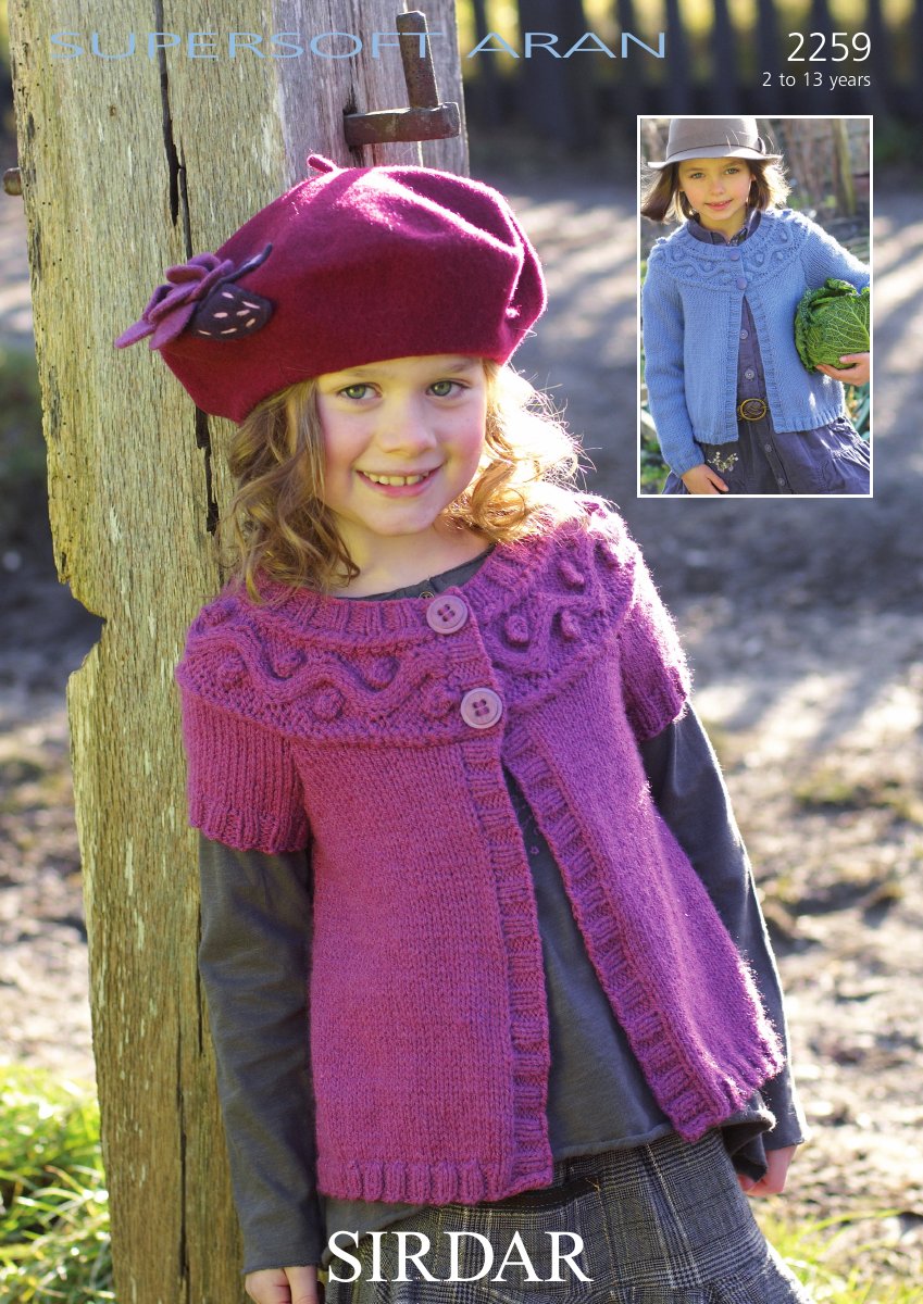 Sirdar 2259 Cardigan in Supersoft Aran pattern cover