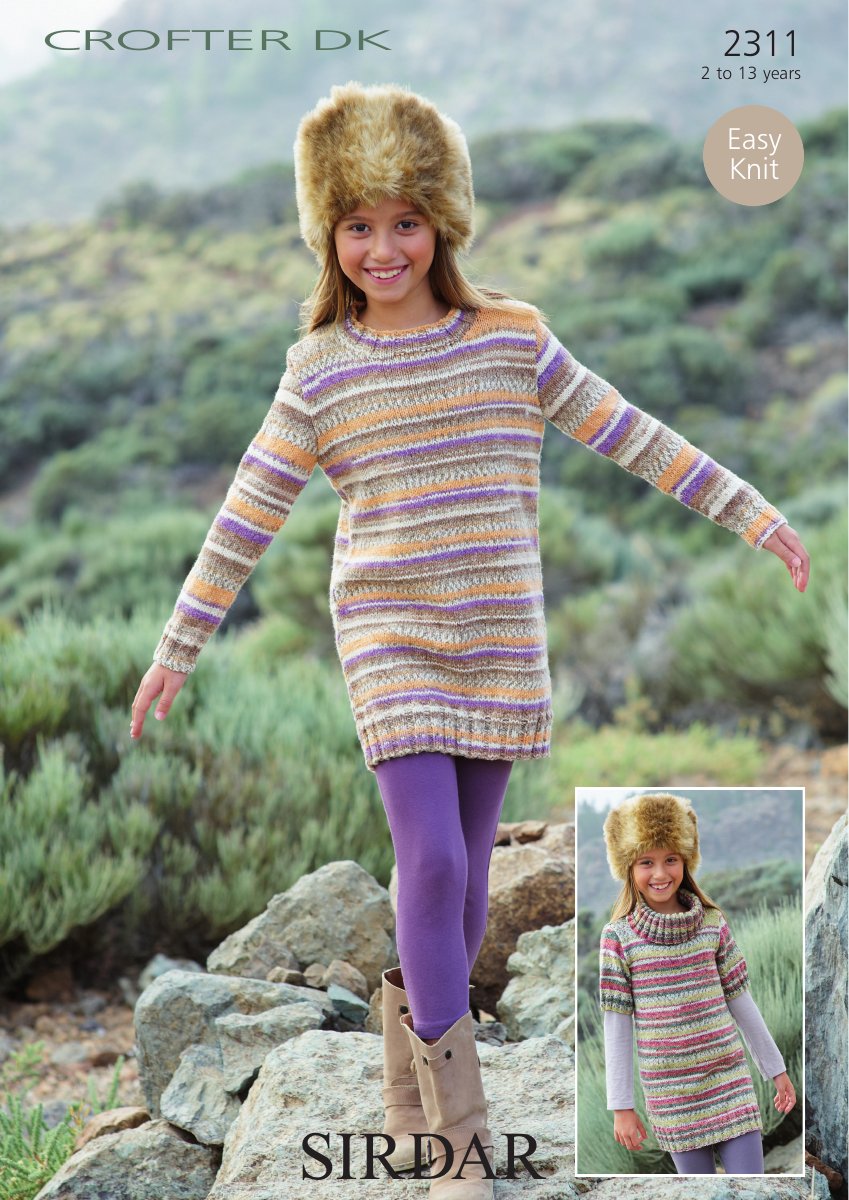 Sirdar 2311 Sweater Dresses in Crofter DK pattern cover