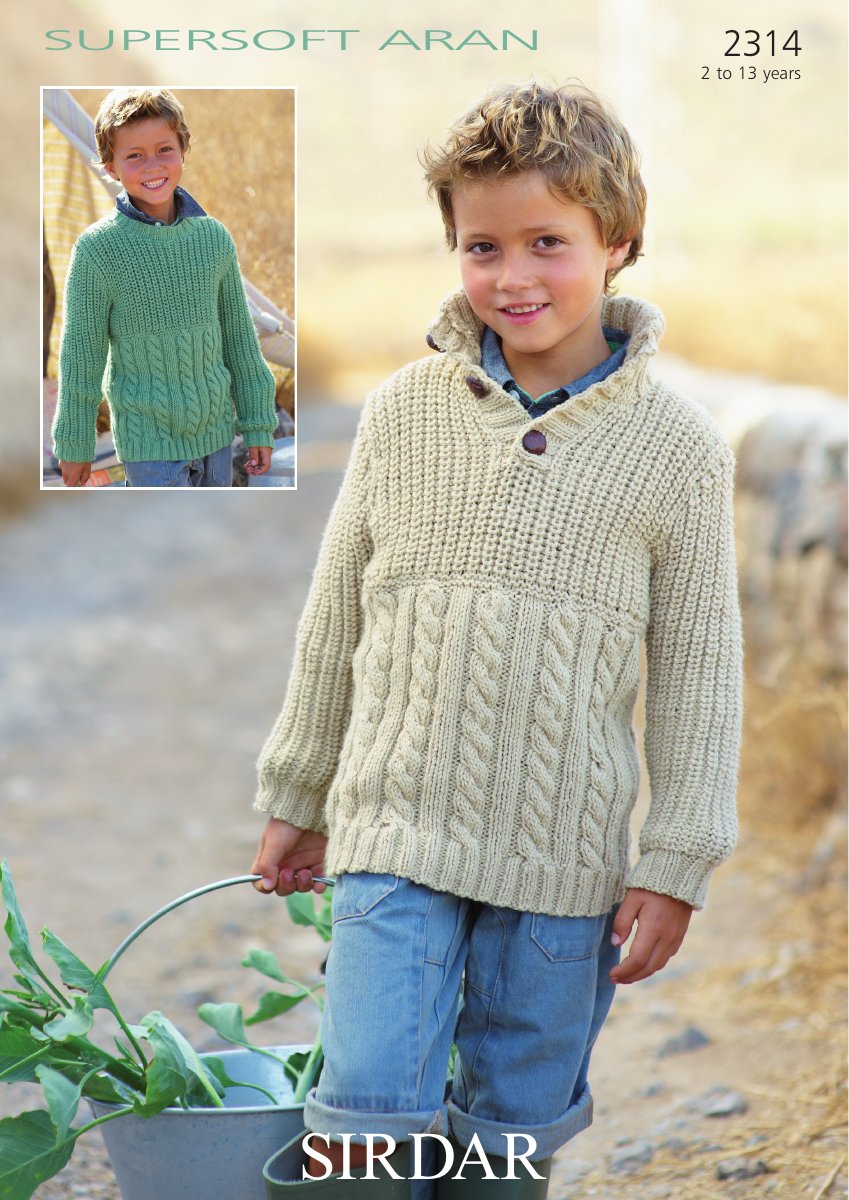 Sirdar 2314 Sweaters in Supersoft Aran pattern cover