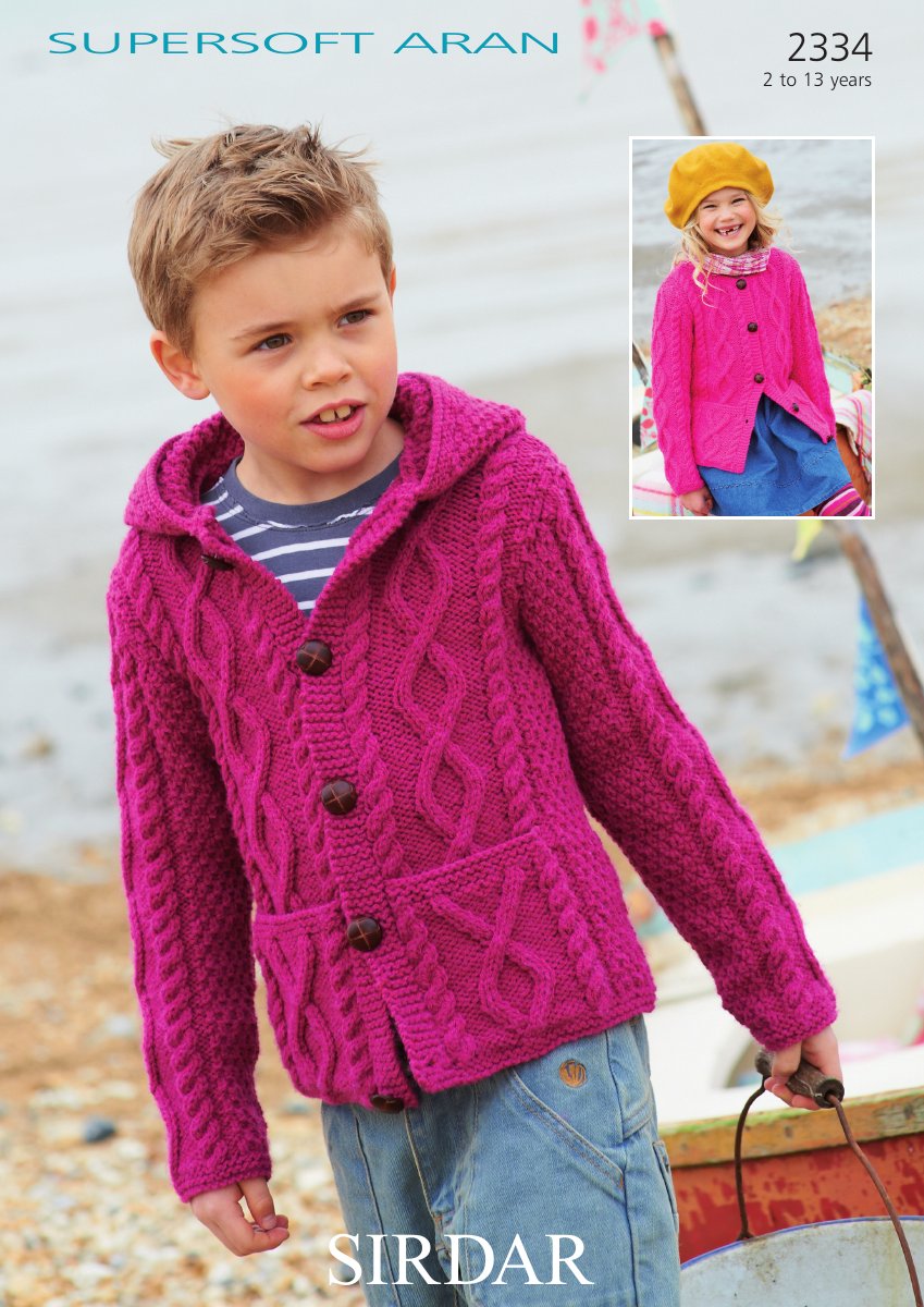 Sirdar 2334 Cardigans in Supersoft Aran pattern cover