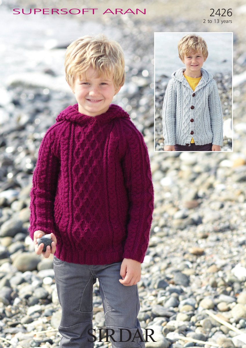 Sirdar 2426 Child's Cardigan in Supersoft Aran pattern cover