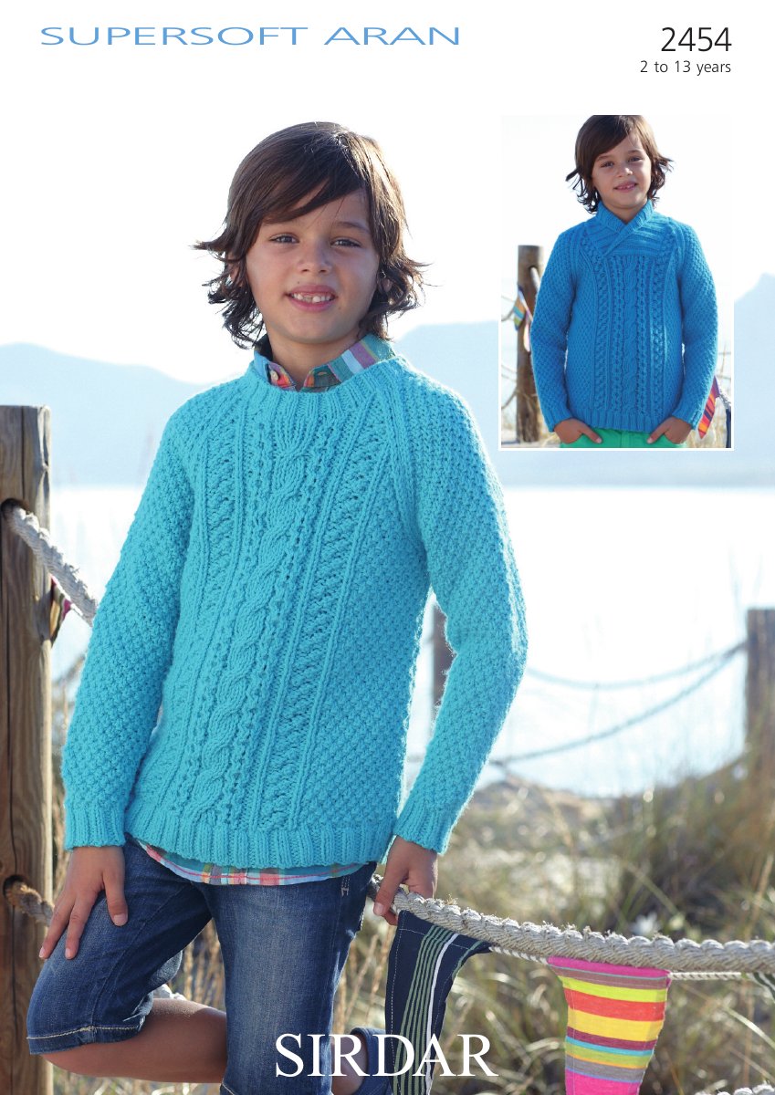 Sirdar 2454 Sweaters in Supersoft Aran pattern cover