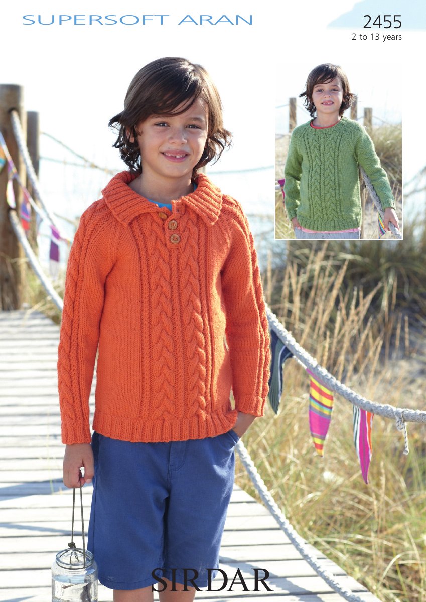 Sirdar 2455 Sweaters in Supersoft Aran pattern cover