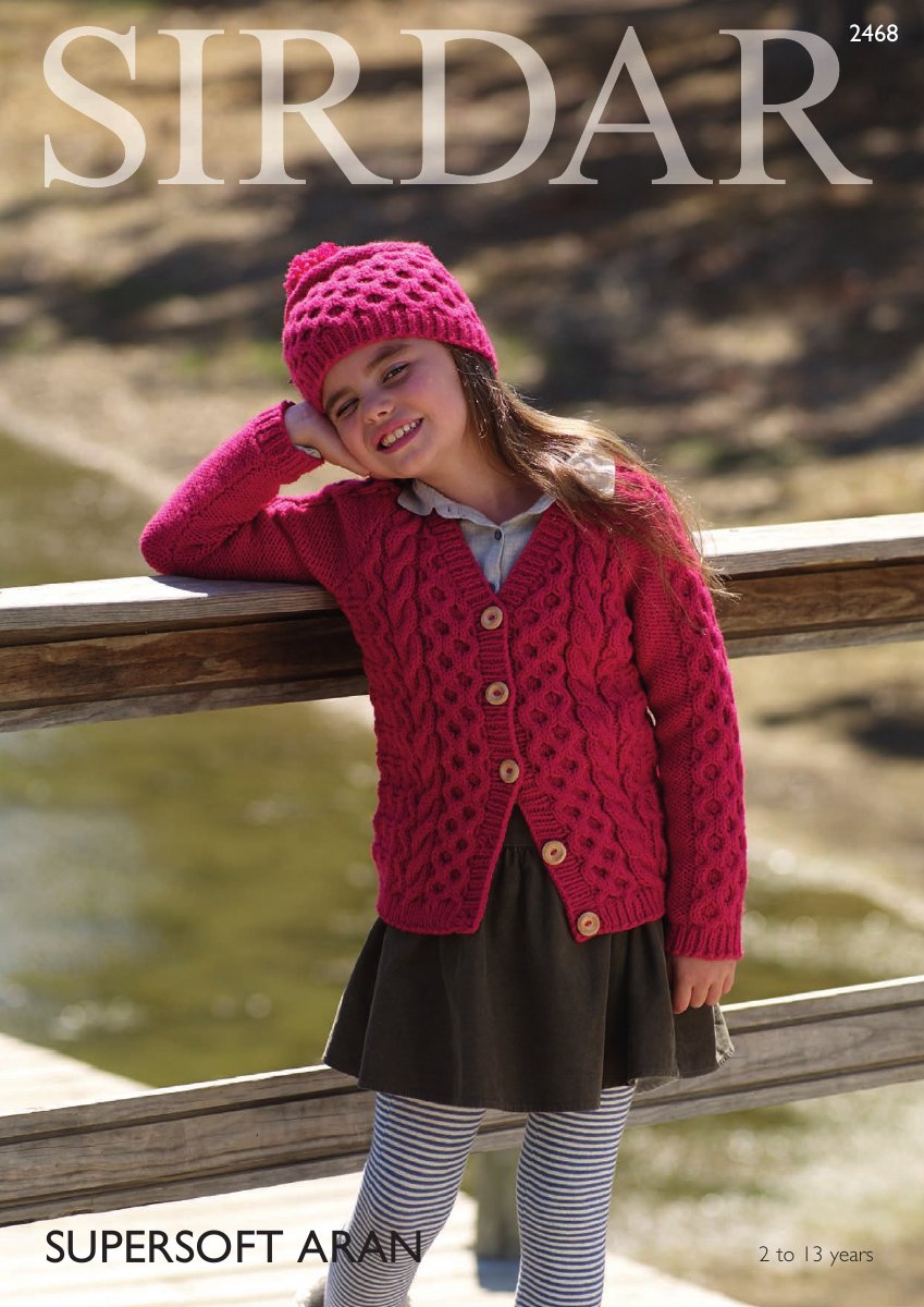 Sirdar 2468 Child's Cardigan in Supersoft Aran pattern cover