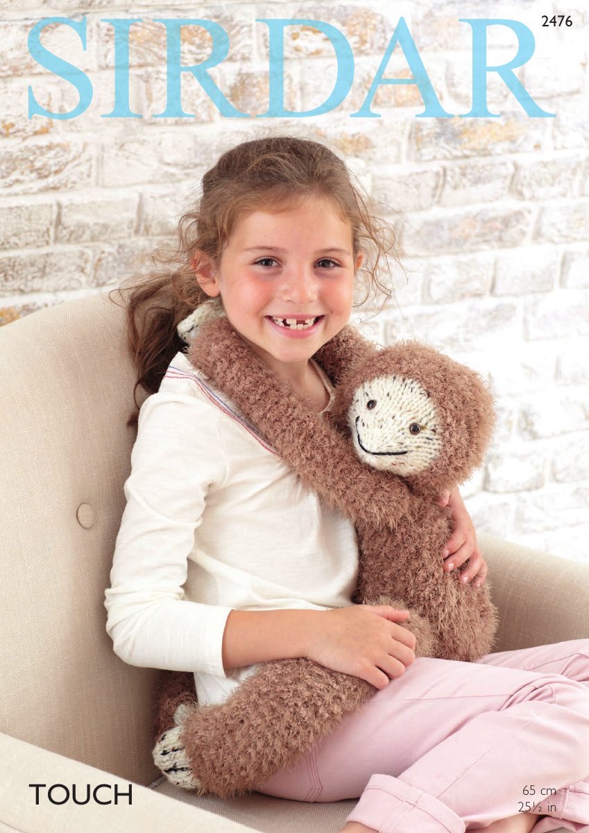Sirdar 2476 Gordon The Sloth Toy in Touch pattern cover