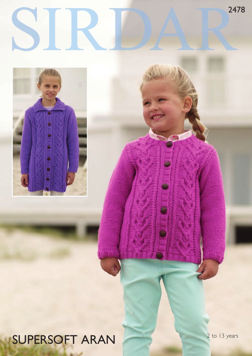 Sirdar 2478 Cardigans in Supersoft Aran pattern cover