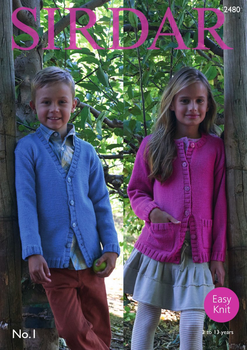 Sirdar 2480 Child's Cardigan in No.1 DK pattern cover