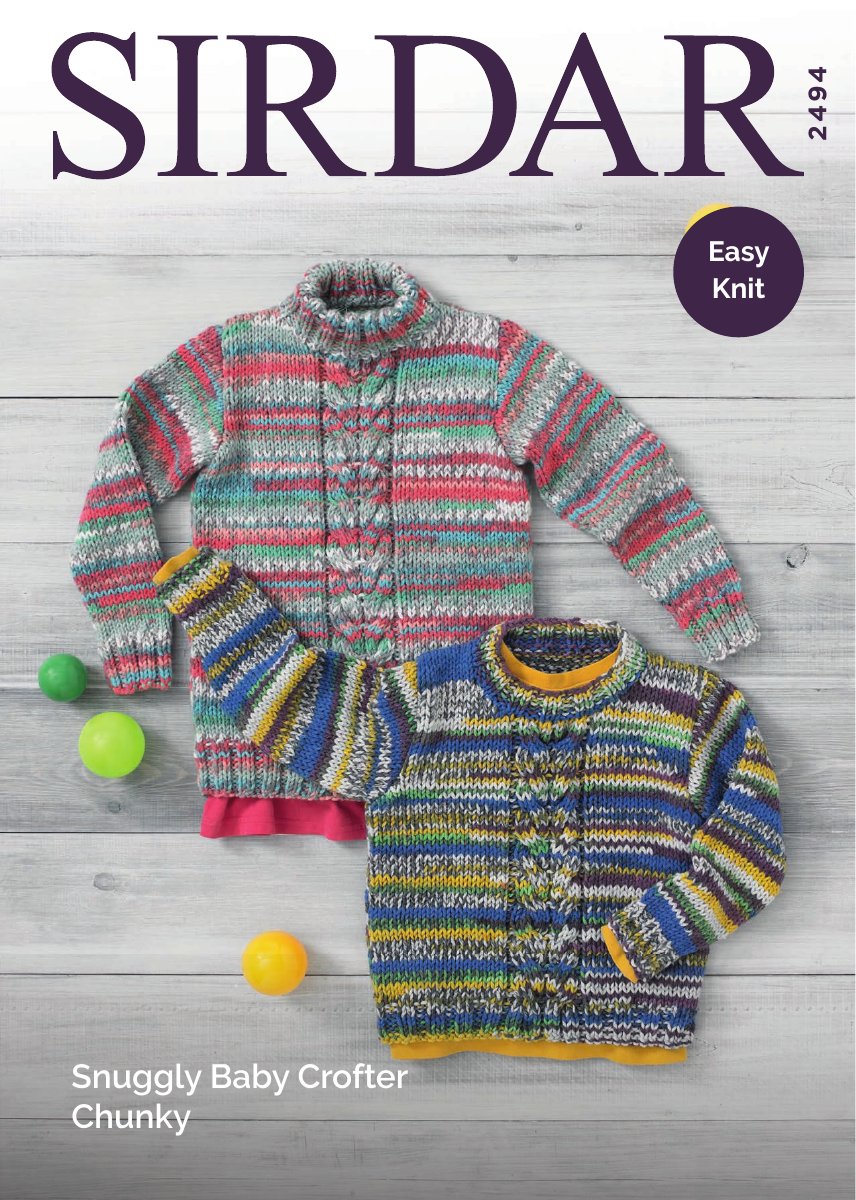 Sirdar 2494 Child's Sweater in Snuggly Baby Crofter Chunky pattern cover