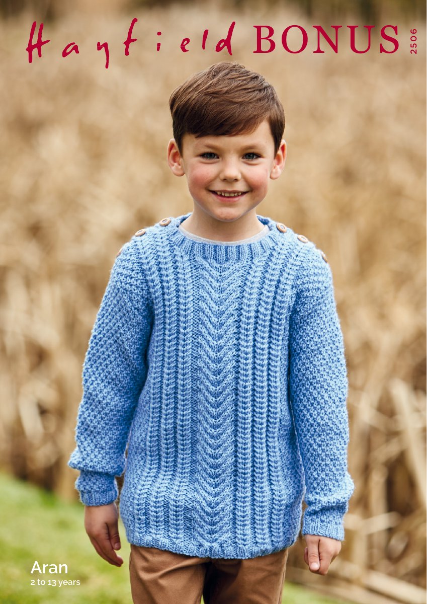 Hayfield 2506 Sweater in Bonus Aran pattern cover