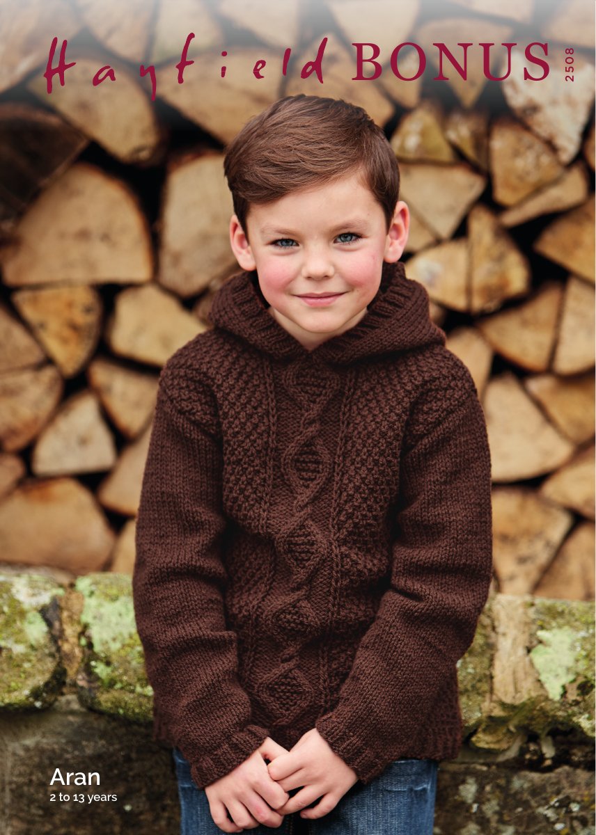 Hayfield 2508 Child's Sweater in Bonus Aran pattern cover