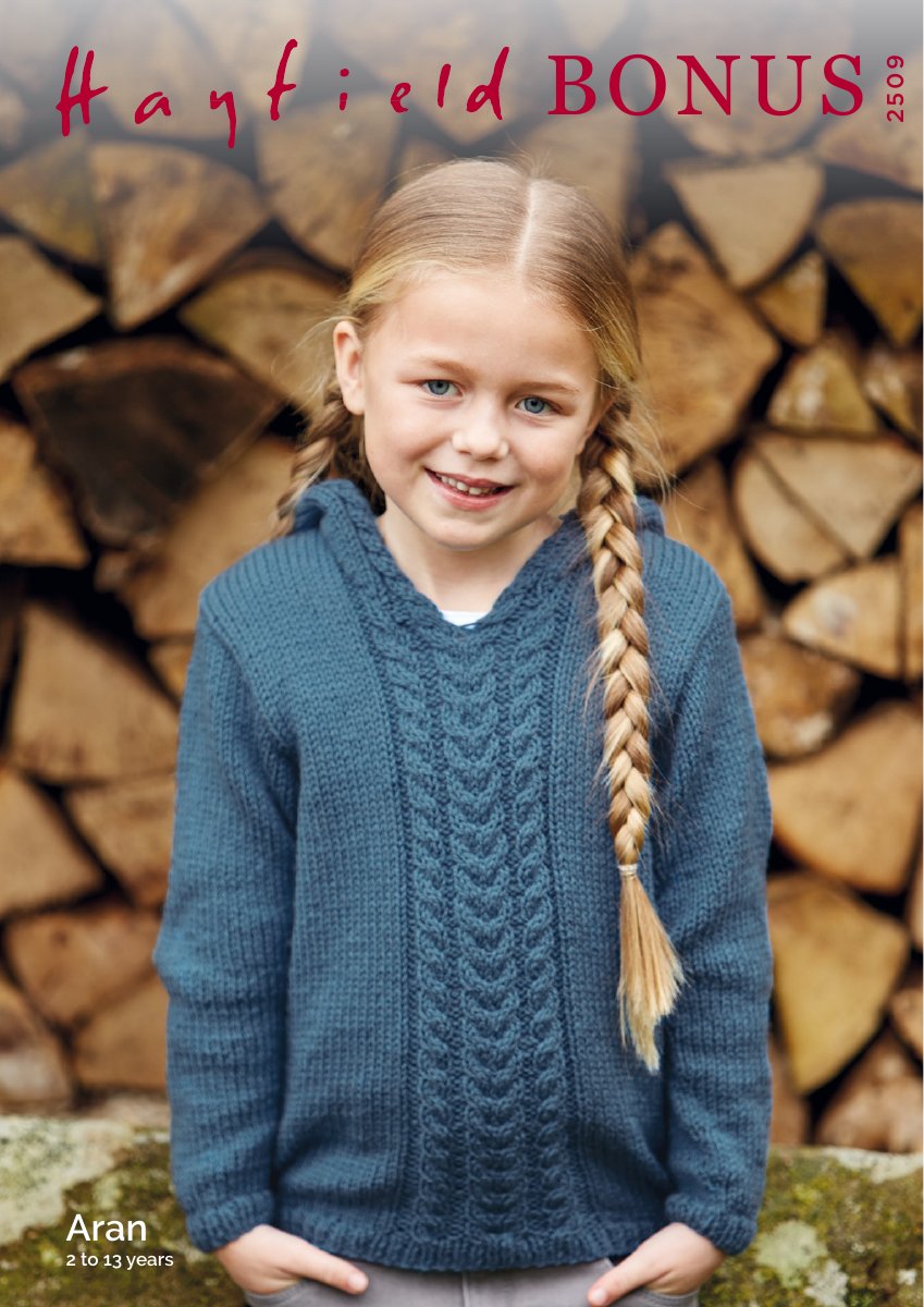 Hayfield 2509 Child's Sweater in Bonus Aran pattern cover