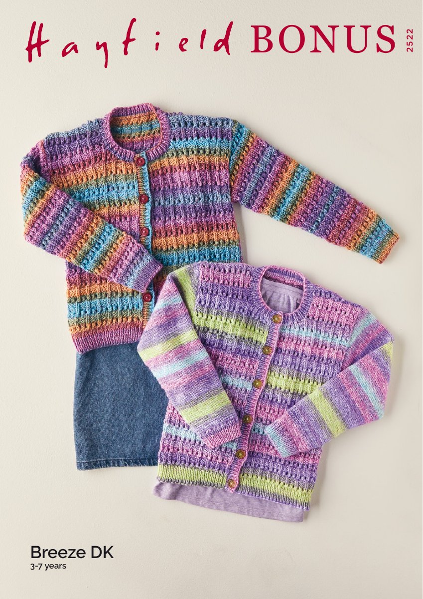 Hayfield 2522 Cardigans in Bonus Breeze DK pattern cover
