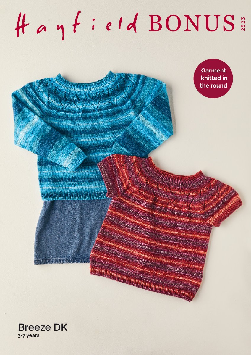 Hayfield 2523 Sweater in Bonus Breeze DK pattern cover