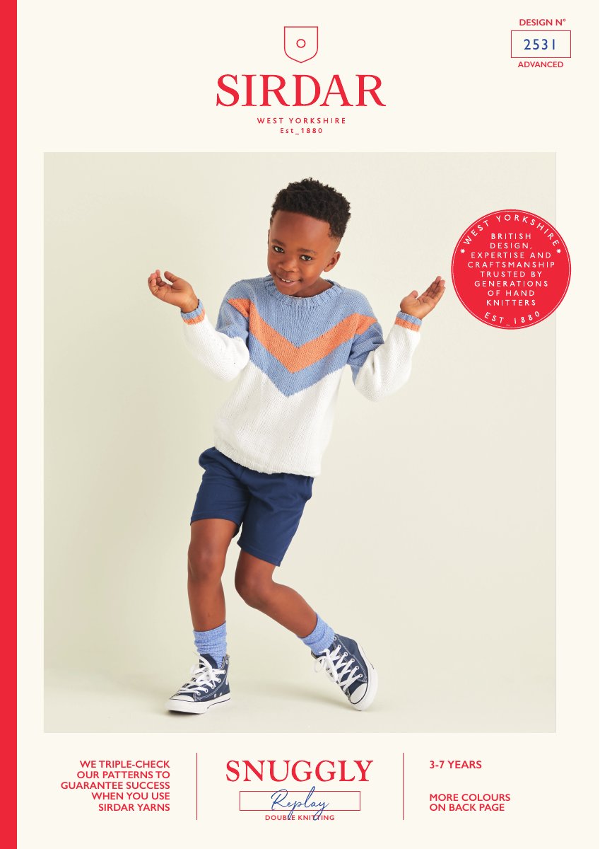 Sirdar 2531 Child's Sweater in Snuggly Replay DK pattern cover
