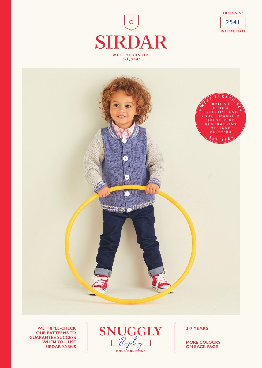 Sirdar 2541 Child's Jacket in Snuggly Replay DK pattern cover