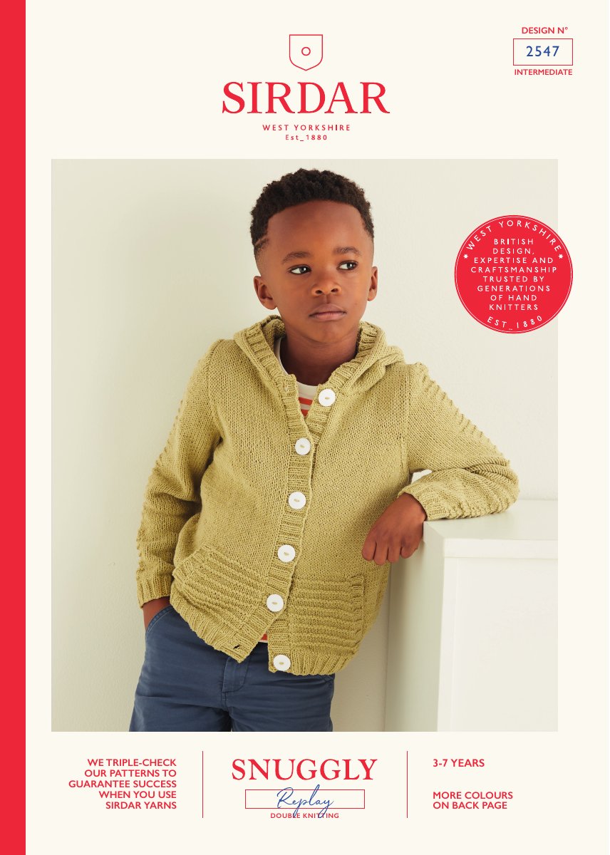 Sirdar 2547 Child's Jacket in Snuggly Replay DK pattern cover