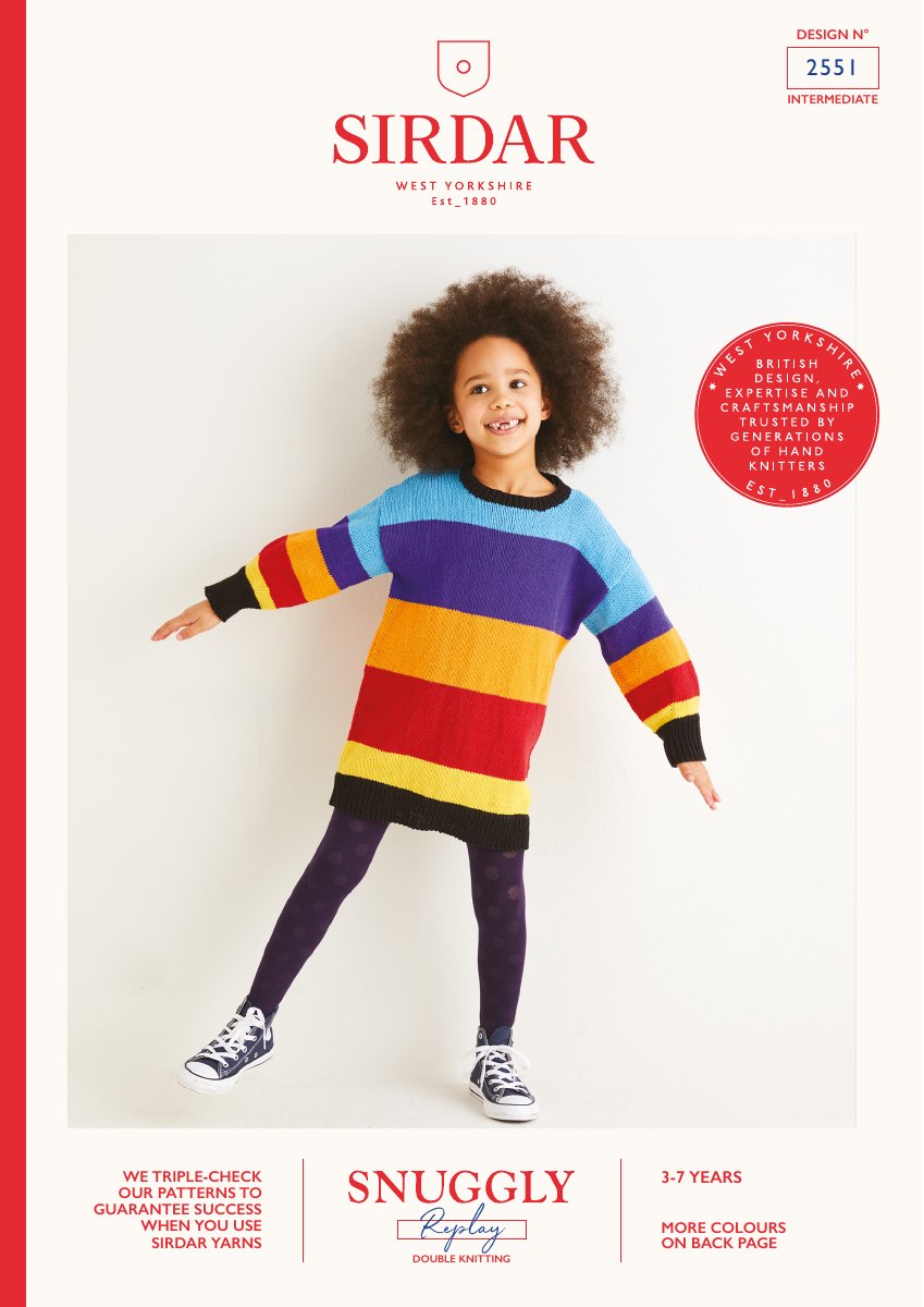 Sirdar 2551 Child's Tunic in Snuggly Replay DK pattern cover