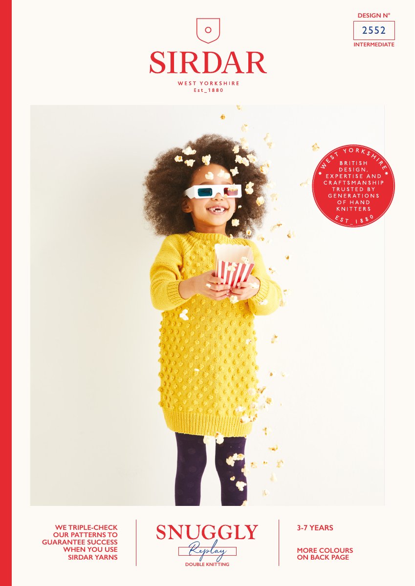 Sirdar 2552 Child's Tunic in Snuggly Replay DK pattern cover