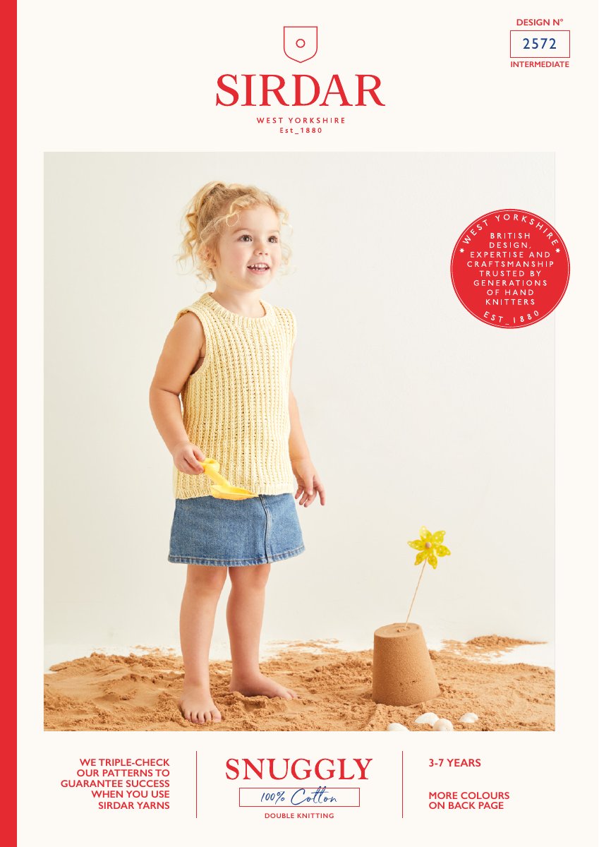Sirdar 2572 Child's Top in Snuggly 100% Cotton DK pattern cover