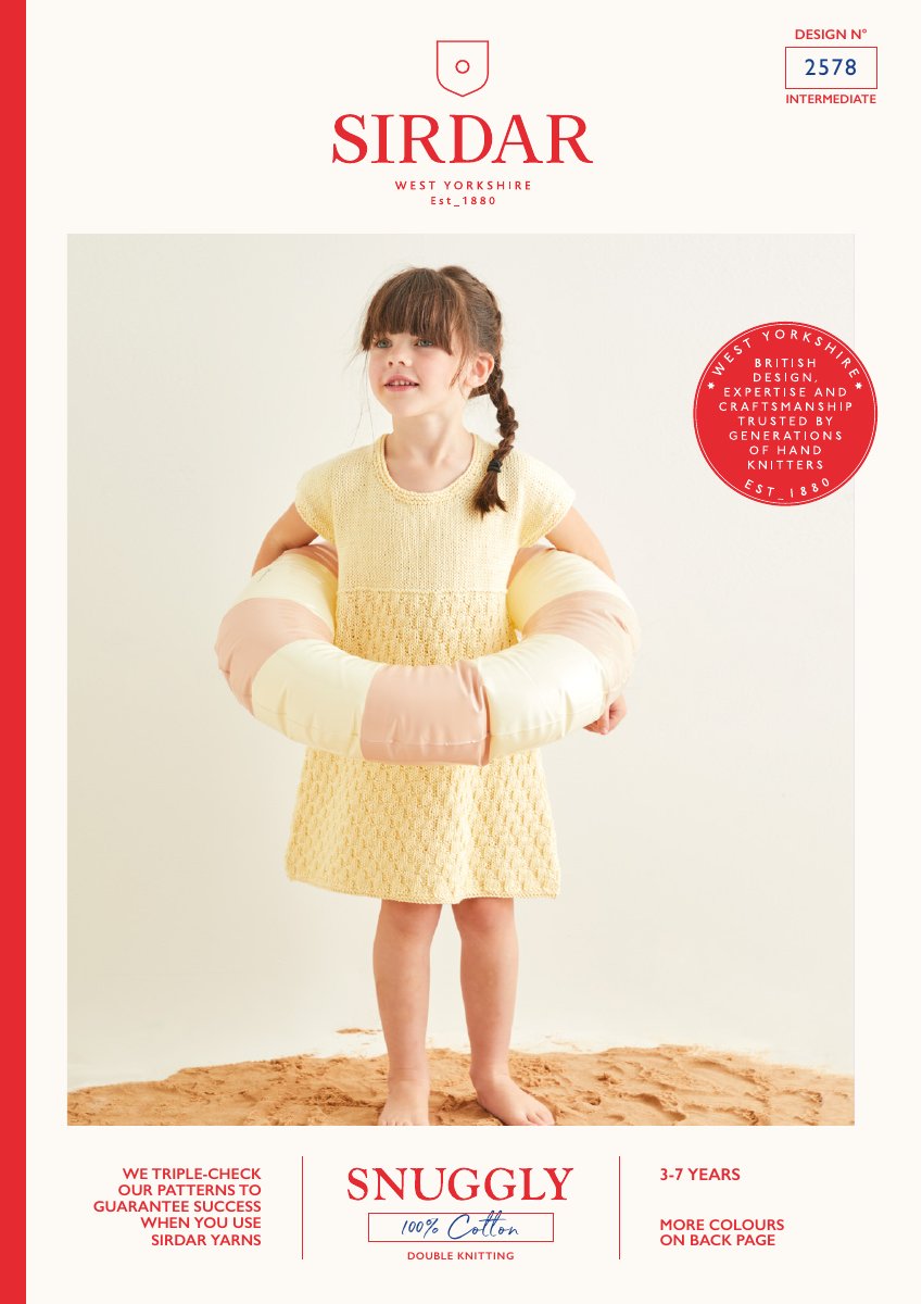 Sirdar 2578 Child's Dress in Snuggly 100% Cotton DK pattern cover