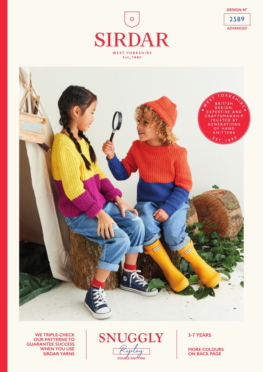 Sirdar 2589 Child's Sweater in Snuggly Replay DK pattern cover