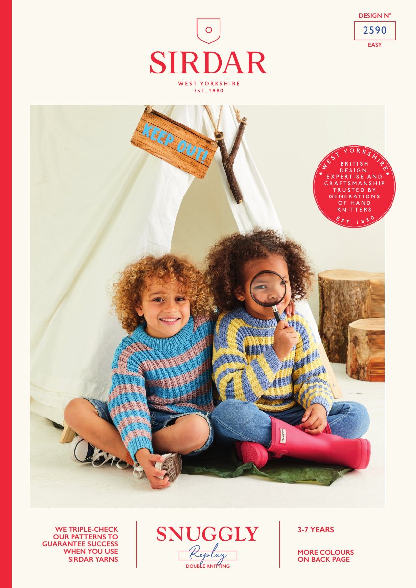 Sirdar 2590 Child's Sweater in Snuggly Replay DK pattern cover